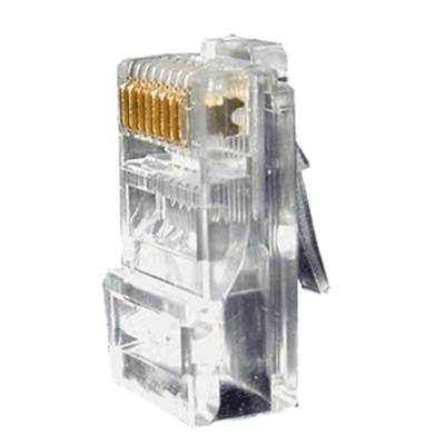 Connettore - RJ45 per crimpare - Compatibile con cavo UTP - 20 mm (Fo) - 10 mm (An) - 5 g