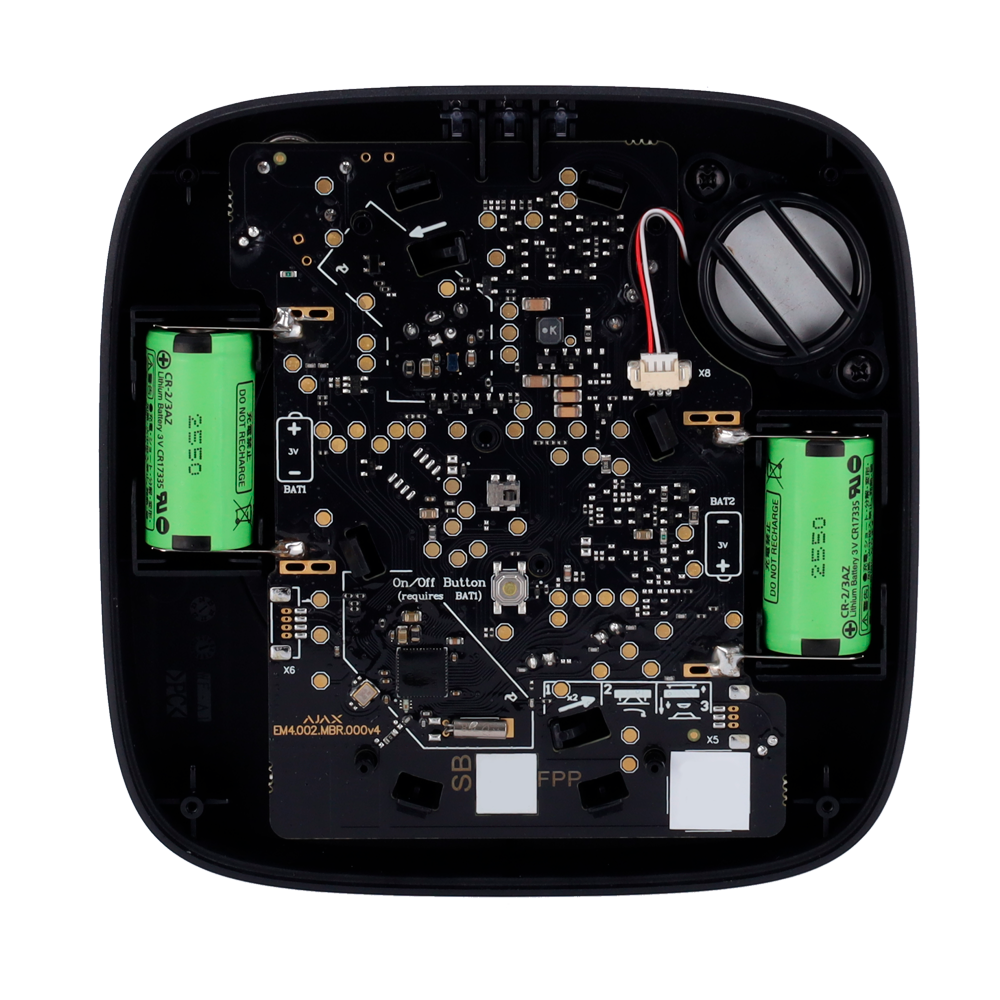Rilevatore di fumo, termovelocimetrico e di CO - Batterie integrate - Senza fili 868 MHz Jeweller - Sirena 85 dB integrata - Certificato EN 14604