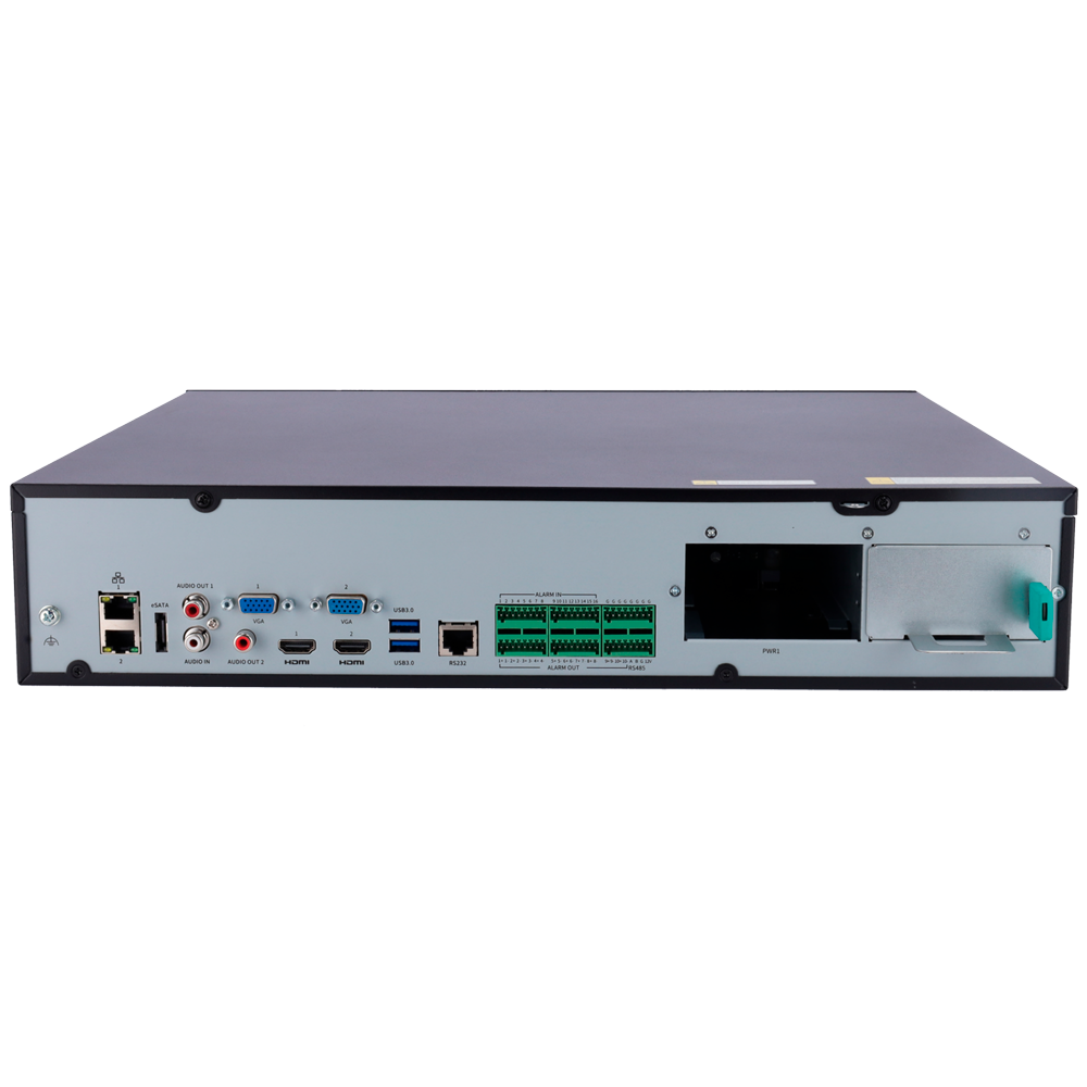 Videoregistratore NVR per telecamere IP - Gamma Prime - 32 CH video / Compressione Ultra H.265 - Risoluzione massima 32Mpx - Larghezza di banda 384 Mbps - Ammette 8 hard disk