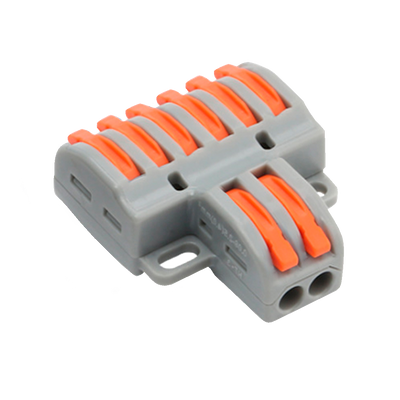 Safire -  Conector de Cable - 2 Entradas y 6 Salidas  - Calibre del cable 28 ~ 12AWG - Sección 0,08 ~ 4mm²  - 10 unidades