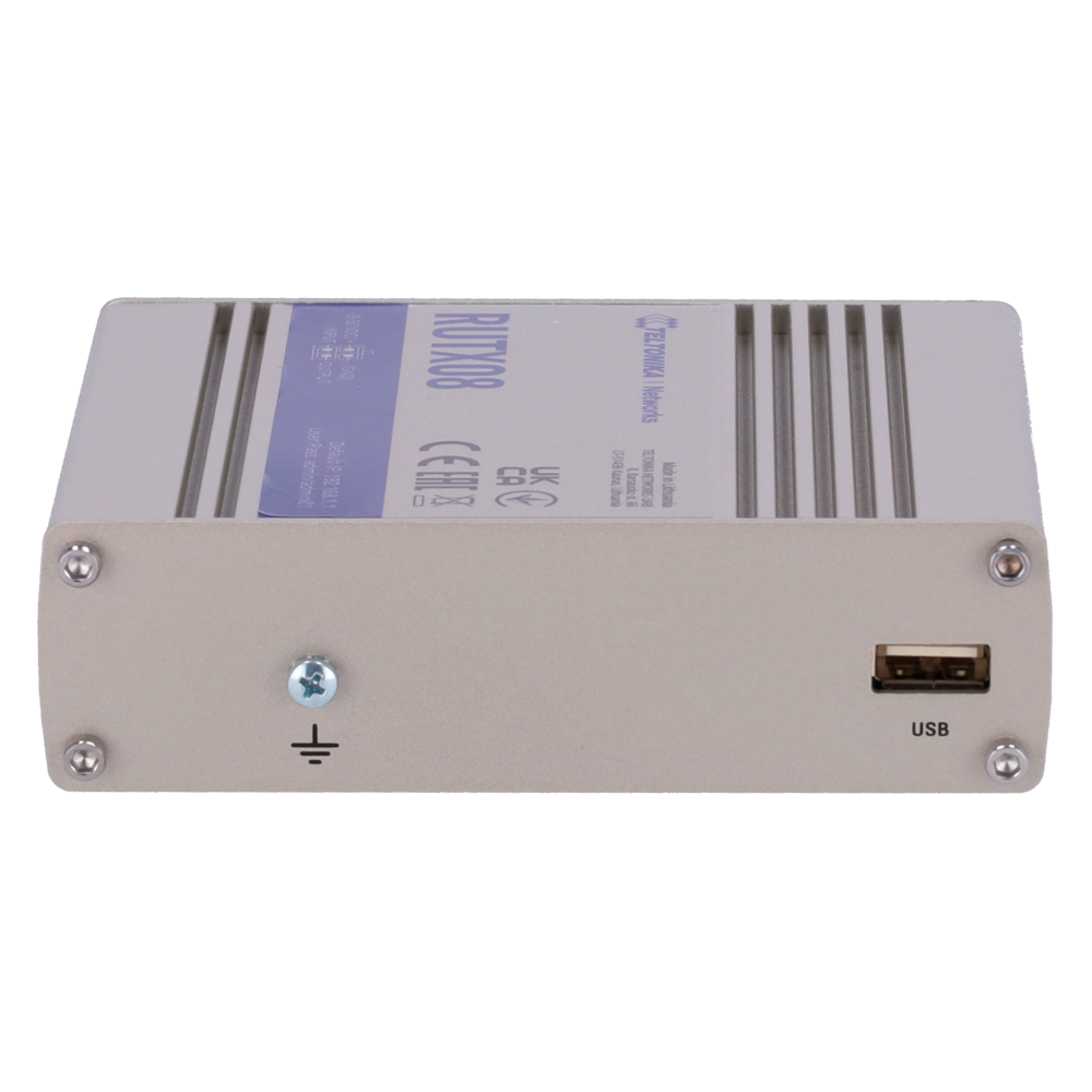 Teltonika Router Industriale - 4 porte Ethernet RJ45 Gigabit - USB 2.0 - Ingresso/Uscita Digitale - Alloggiamento in Alluminio