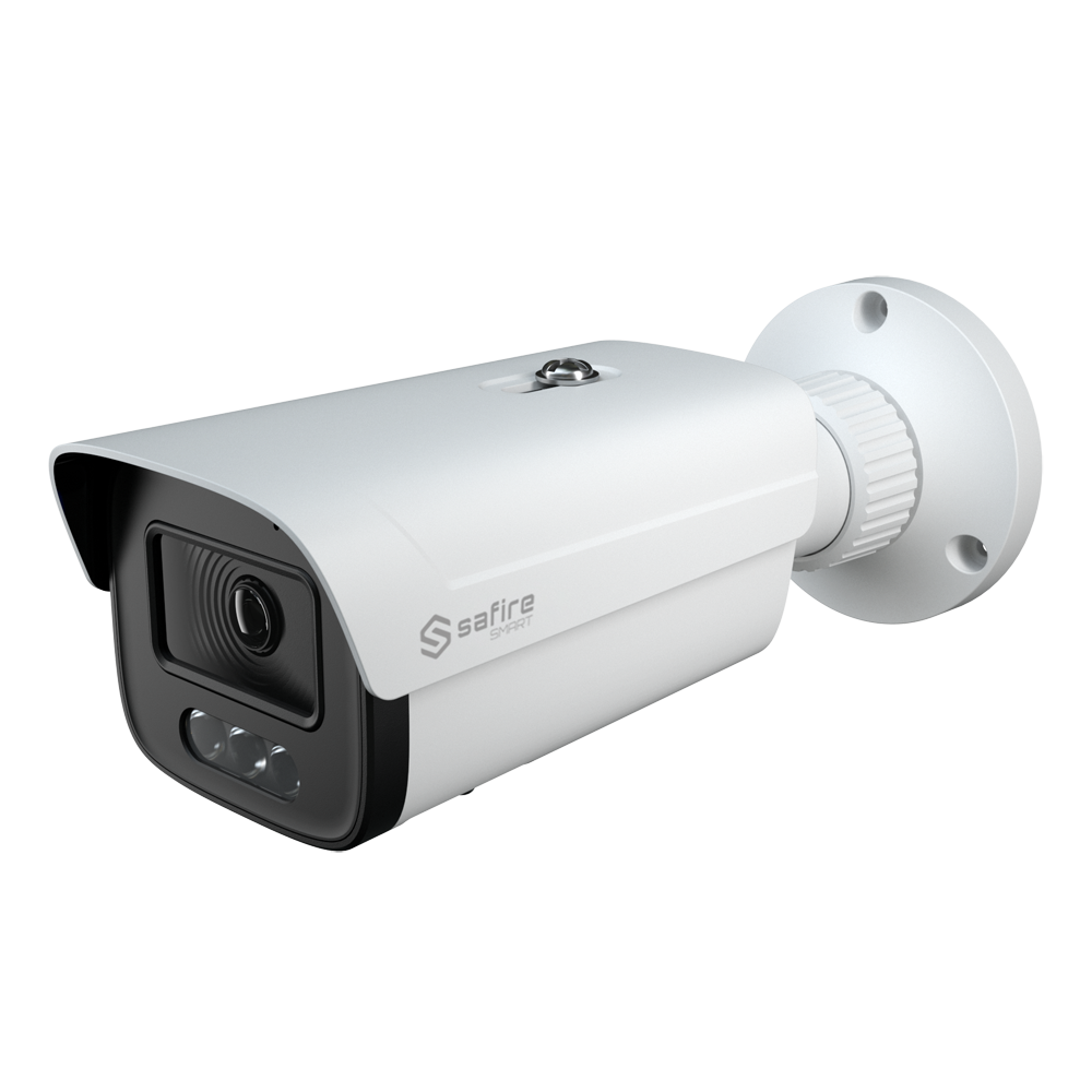 Safire Smart - I1 range IP Bullet Camera with Active Detection - 8 Megapíxel Resolution (3840x2160) - 2.8-12 mm Lens | MIC & Speaker | Dual light 50m - AI: Human and vehicle classification - IP67 waterproof | PoE (IEEE802.3af)