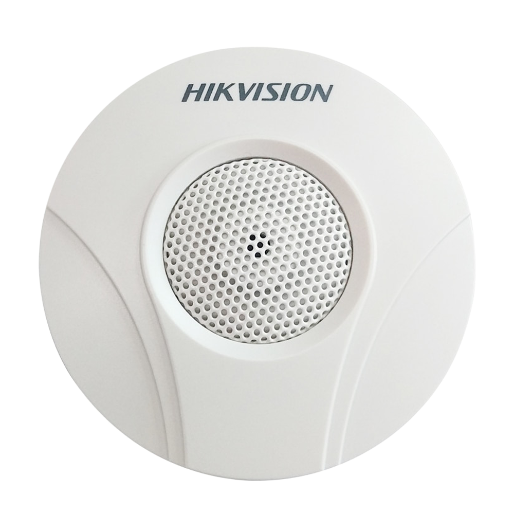 Hikivision Microphone - External / Omnidirectional - High quality anti-interference - 70 m2 Sensitivity -34dB - Audio RCA / Jack DC12V - Plastic case