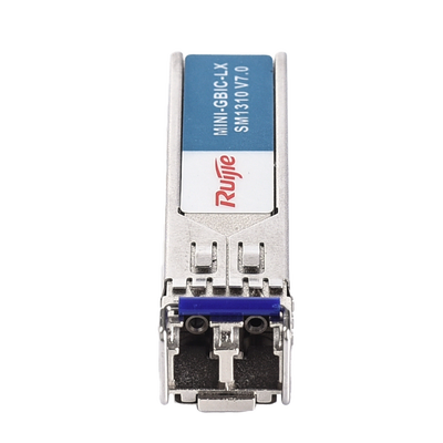 Módulo transceptor SFP Ruijie - Longitud de onda 1310 nm - Fibra monomodo - Tipo de conector LC dúplex - Distancia máxima 10 km - 1,25Gb/s - 1000Base-LX