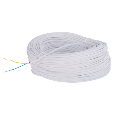 2 conduttori - Conduttore flessibile in rame elettrolitico Classe 5 - Isolamento e rivestimento in poliolefine LSH0 - Bobina da 100 metri - Certificato CPR Eca - Poche perdite