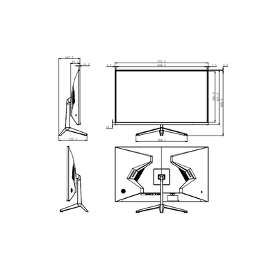 Monitor LED 32" - Progettato per la videosorveglianza 24/7 - Risoluzione 4K (3840x2160) - Formato 16:9  - Ingressi: 2xHDMI, 2xDP - Uscite: 1xAudio| 2 Altoparlanti