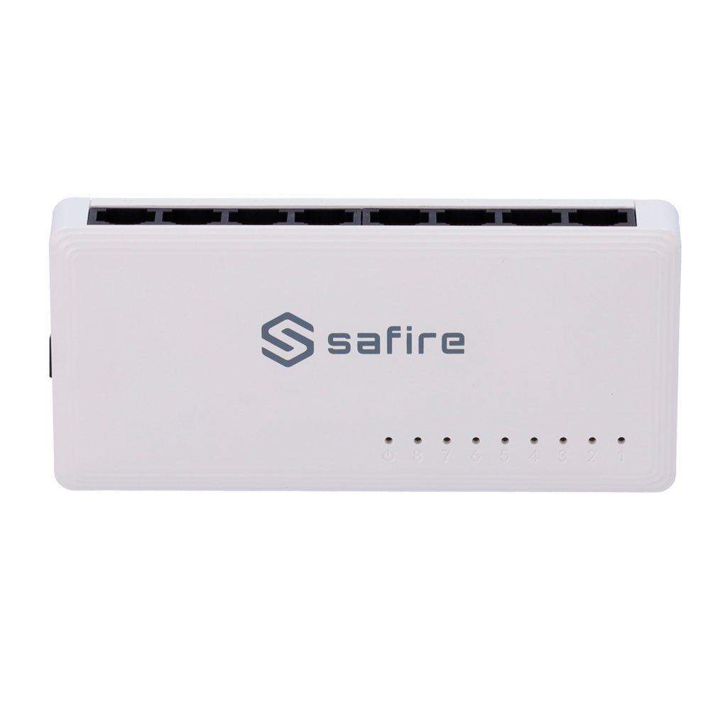 Safire - Desktop Switch - 8 Gigabit Ports - 10/100/1000 Mbps Speed - Plug & Play - Energy Saving Technology