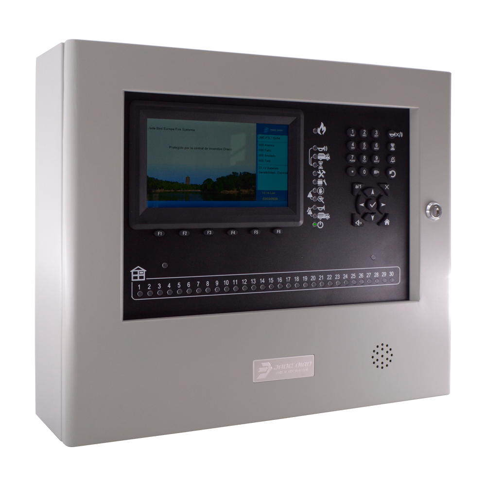 Centrale analogica Jade Bird da 4 loop - Espandibile fino a 8 loop con JBE-EXP - Fino a 200 dispositivi per loop - USB per la programmazione e l'aggiornamento dei dati - Display LCD a colori di 7” - Certificati EN54-2, EN54-4