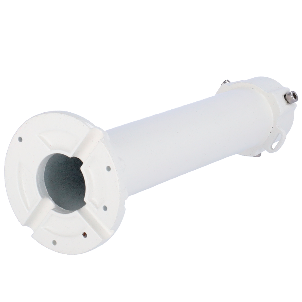 Staffa a tetto - Altezza 25 cm - Adatto per uso in interni ed esterni - Resistenza al carico 11 Kg - Colore bianco - Fabbricato in metallo
