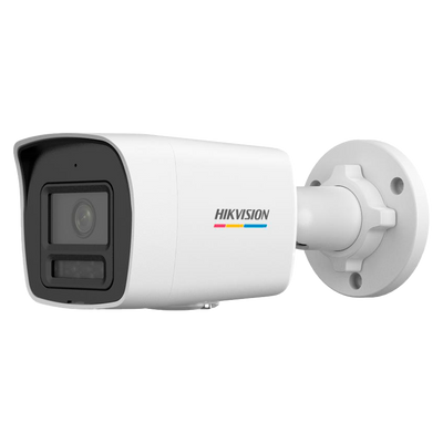 Hikvision - Telecamera Bullet IP gamma Value - Risoluzione 2 Megapixel (1920x1080) - Ottica 2.8 mm | ColorVu - Luce ibrida 30 m | PoE IEEE802.3af  - Rilevamento del movimento 2.0 | IP67