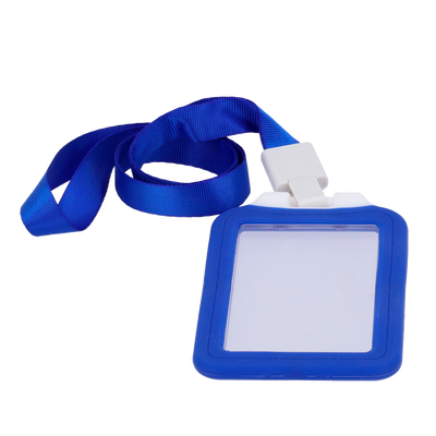 Porta-tarjetas - Disposición vertical - Láminas de plástico protectoras - Fabricado en silicona - Color azul