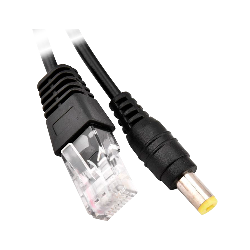 Iniettore e Splitter PoE passivo - Richiede l'utilizzo della coppia inclusa - Ingresso e uscita fino a 48 V - Connettori RJ45 e connettore di alimentazione - Fino a 100 metri UTP - Colore nero
