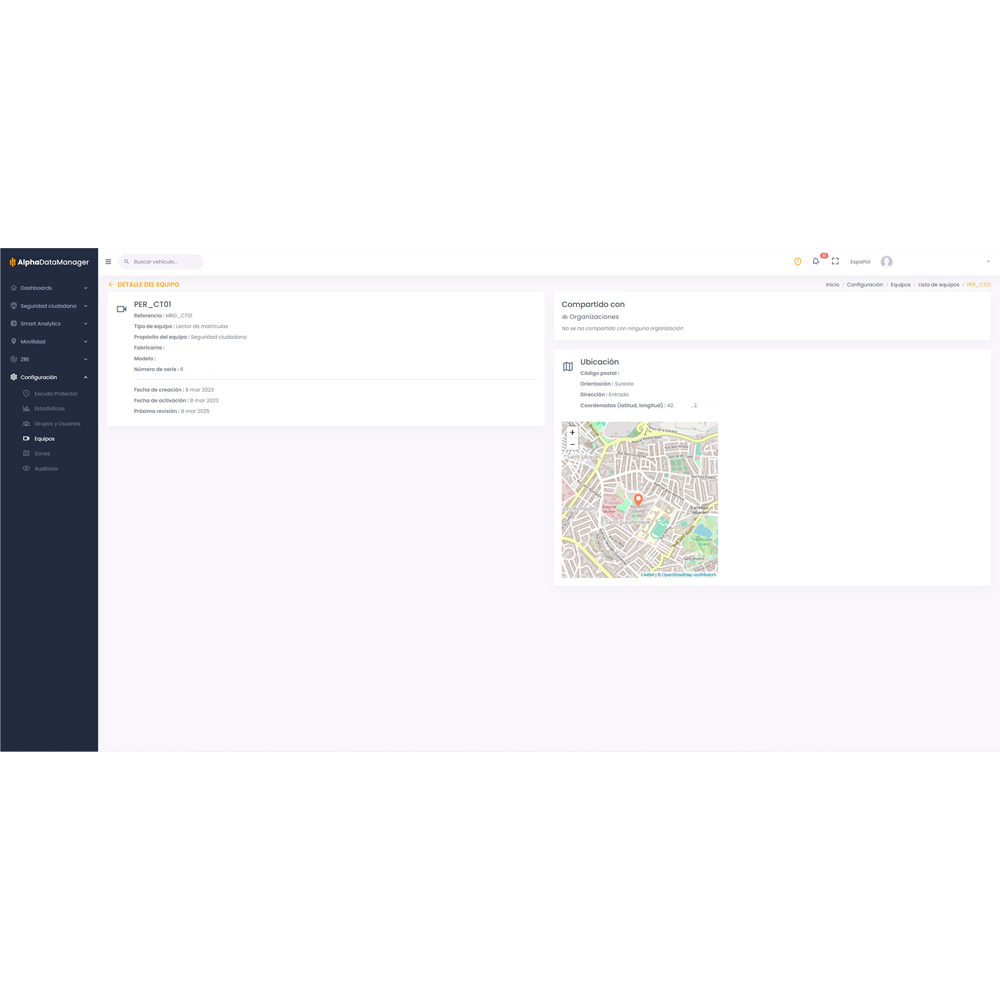 Alphanet Data Manager - Configuración inicial del sistema ADM