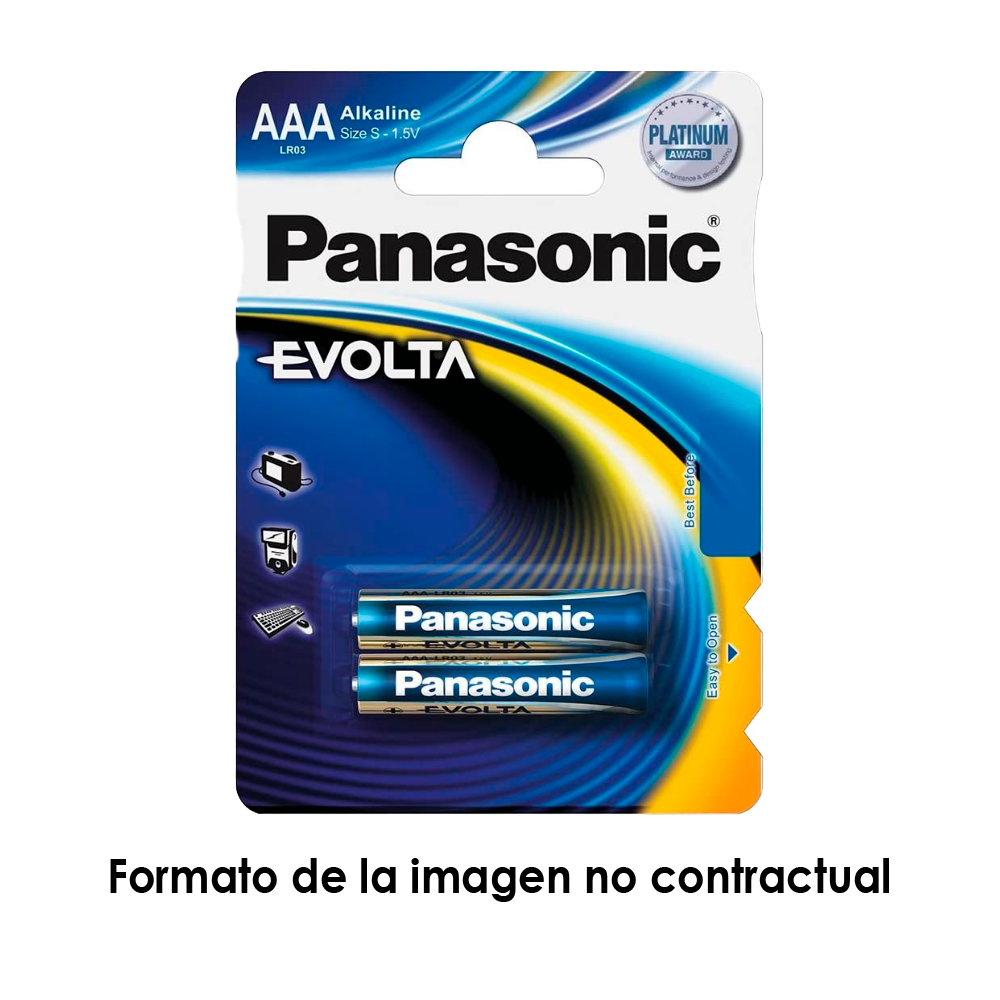 Panasonic - Batteria AAA/LR03 - Pack da 2 - 1.5 V - Alcalina - Alta qualità