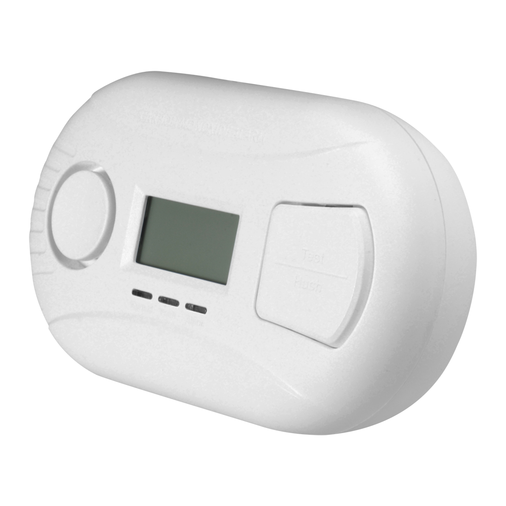 Rilevatore di CO autonomo ANKA - Durata della batteria 10 anni - Spia di allarme - Allarme acustico 85 dB a 3m - Pulsante di prova e schermo LCD - Certificato EN 50291:2010 - Innowatt