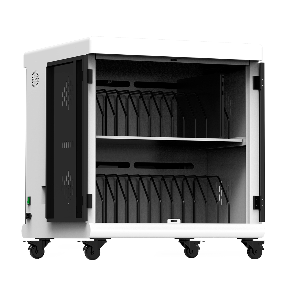 Armadio di ricarica con ruote - Per computer portatili e tablet - 24 porte di ricarica - Dispositivi fino a 15.6"