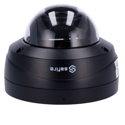 Cámara IP de 4 Megapíxeles - CMOS de barrido progresivo de 1/3" - Lente de 2,8 mm | LED IR Alcance 30 m - PoE IEEE802.3af | Ranura para tarjeta MicroSD - Protección impermeable IP67 | Antivandálico IK10 - Color negro | Micrófono integrado