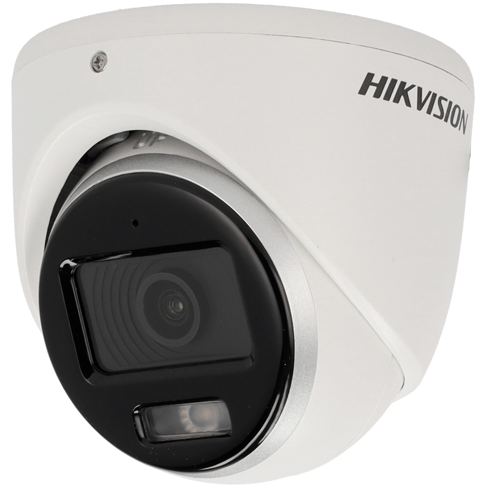 Hikvision - Telecamera Turret 4en1 Gamma Value - Risoluzione 3K (2960x1665) - Ottica 2.8 mm | Luce bianca portata 20 m | ColorVu - Audio su coassiale | Microfono integrato - Waterproof IP67