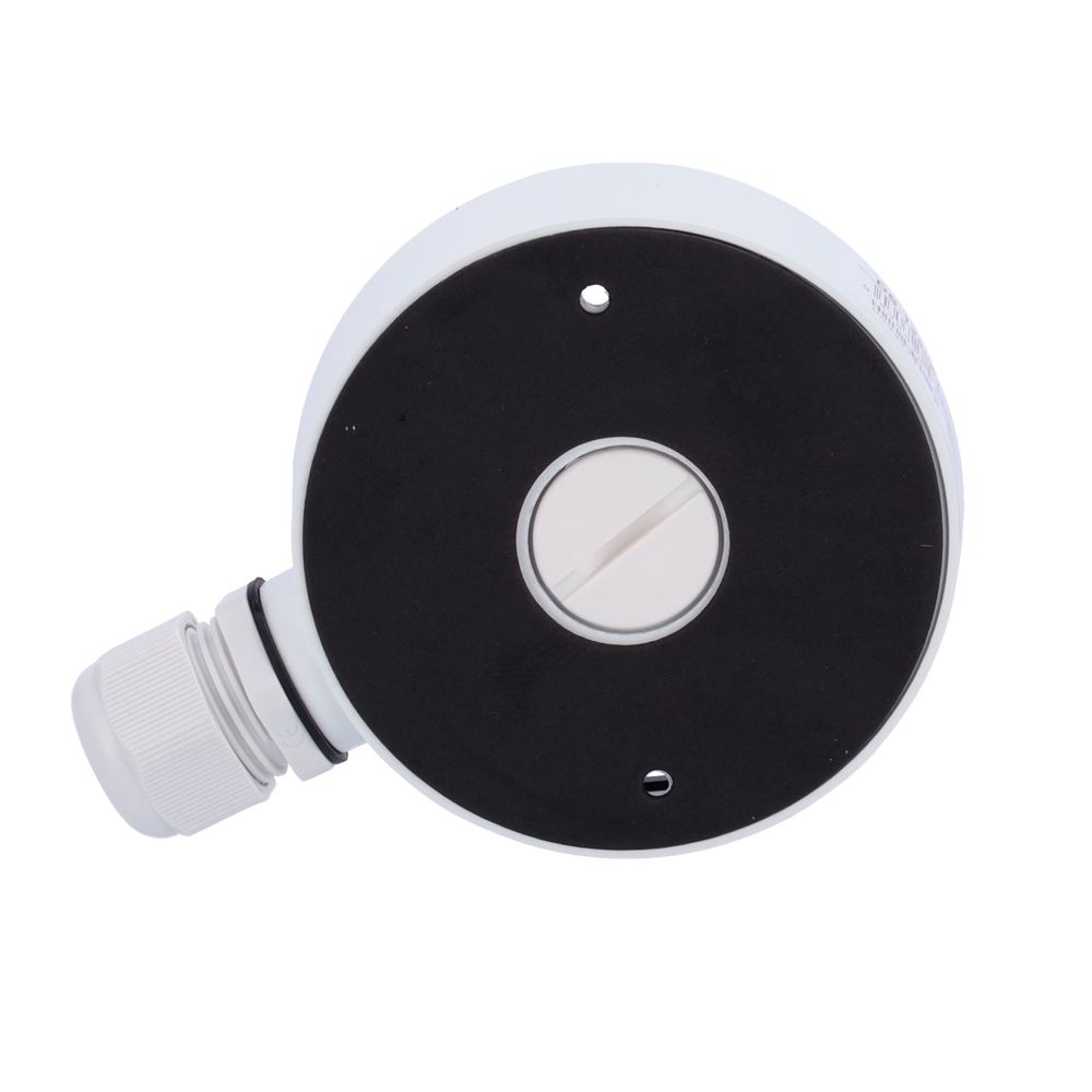 Scatola di giunzione - Per telecamere dome - Per esterni - Installazione a tetto o parete - Colore bianco - Passacavo