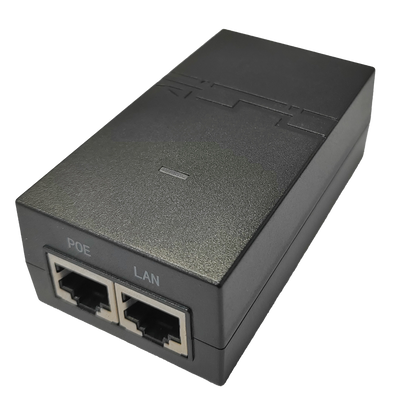 Inyector PoE Pasivo - Entrada/Salida RJ45 10/100/1000 Mbps - 24V 0,5A - Distancia máxima 100 m - Apto para radioenlaces Reyee - Estabilizado y protegido