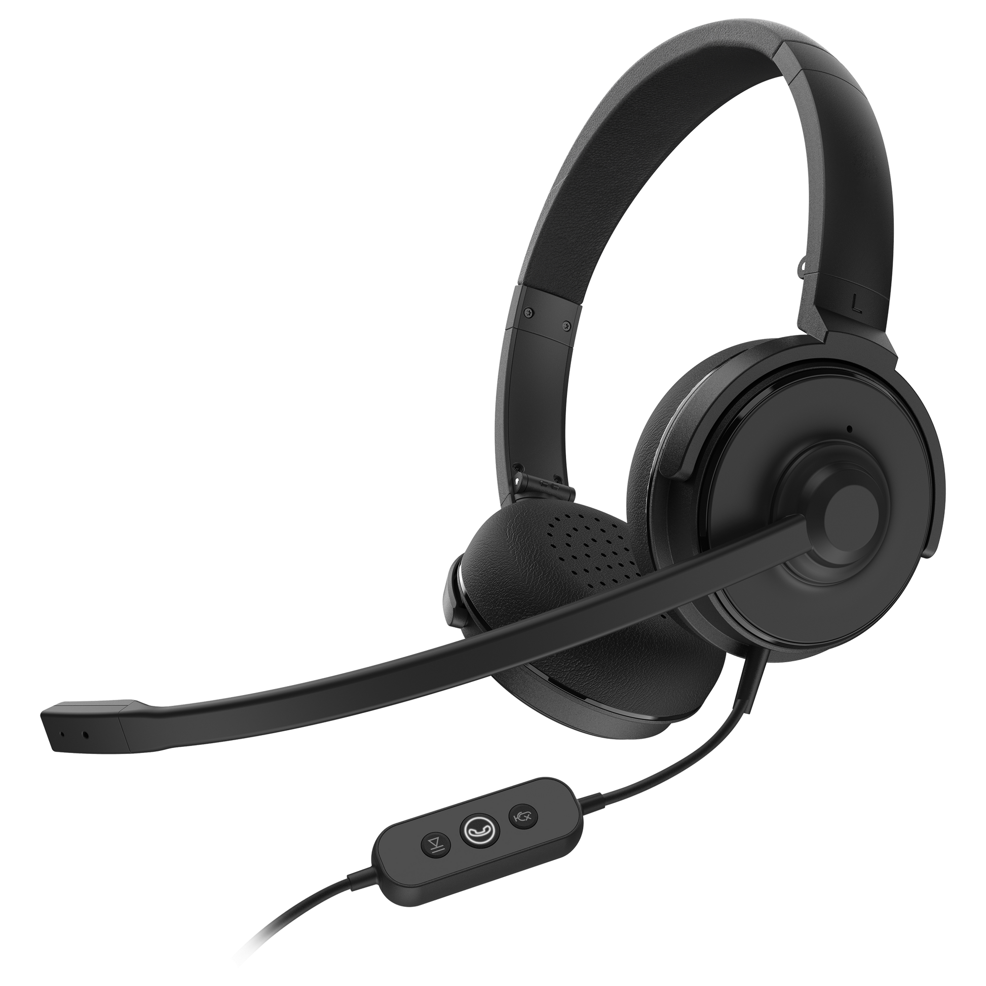 Cuffia per conferenze Nearity - Cancellazione del rumore ambientale - Microfono omnidirezionale - Confortevole per un uso continuato - Chiamata mediante pulsanti - Alimentazione e comunicazione tramite USB C o USB A - Innowatt