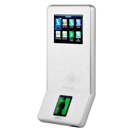 Controllo della presenza e accesso - Sensore BioID di impronte digitali, PIN e scheda MF - 3.000 impronte | 30.000 registri - TCP/IP, USB, RS485, Wiegand e relè - Adatta per interni - ZKBioTime8