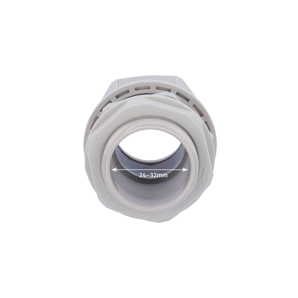 Raccordo impermeabile - Plastica - Diametro 24~32mm - IP68 - Colore grigio