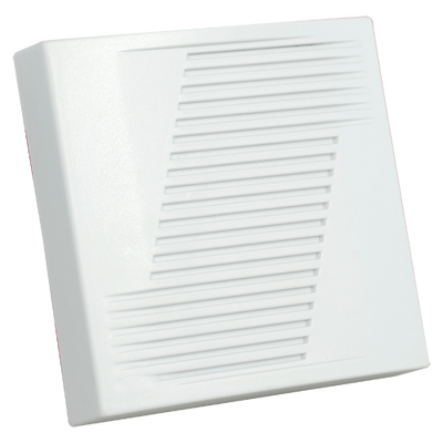 Sirena per interni cablata - Certificato di grado 3 - Pressione sonora massima 110 dBA - Tamper frontale e posteriore a parete - Frontale personalizzabile - 115 (Al) x 115 (La) x 32 (Lu) mm