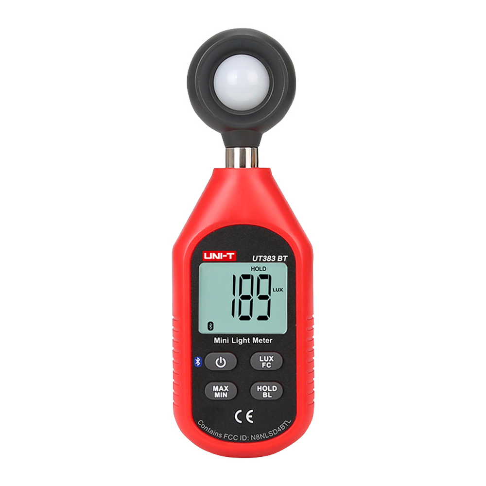 Misuratore di luminosità portatile Bluetooth - Display retroilluminato - Alta frequenza di campionamento - Valori caratteristici: MAX/MIN - Spegnimento automatico