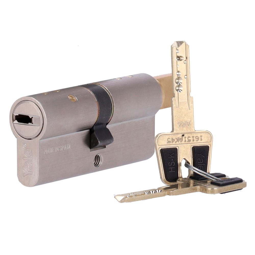 Cilindro de alta seguridad - Doble embrague - Apto para YALE-LINUS-L2 - Sistema de 6 pitones activos y 2 sensores - Dimensiones 35 x 35 mm - Incluye 2 llaves físicas