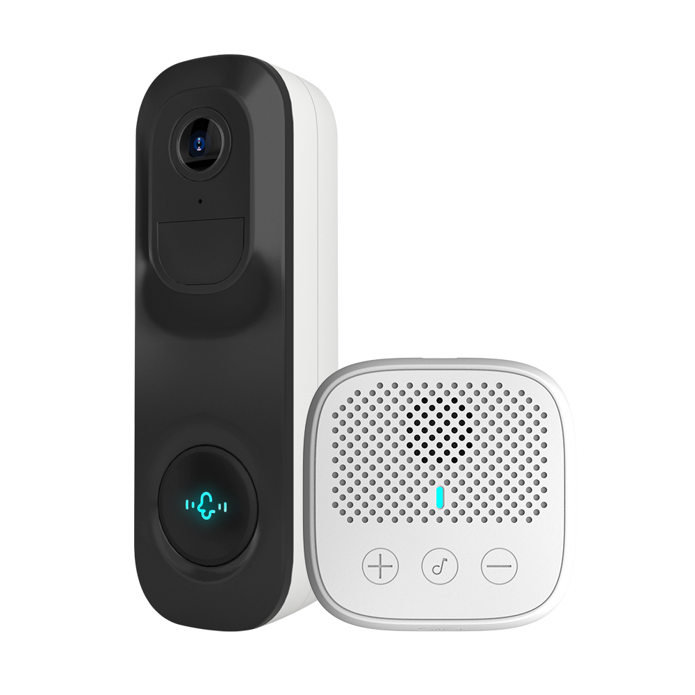 VicoHome Video campanello 3Mpx WiFi  -  Sensore PIR / Rilevamento intelligente (cloud) - Batteria 5200 mAh o alimentatore cablato  - Ottica 2.8mm 160°/ IR5m/ Slot SD - Campanello wireless per interni incluso - App VicoHome e Cloud / Alexa