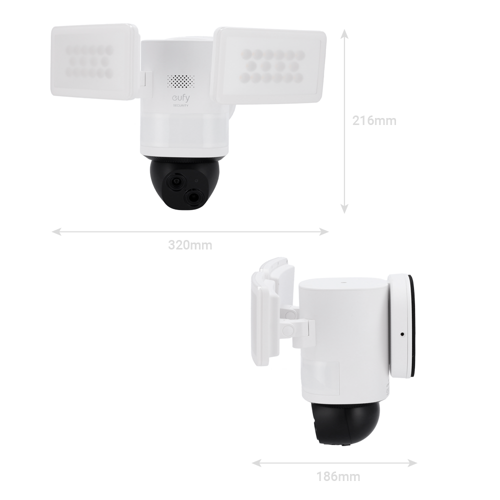 Cámara doble Eufy by Anker - Resolución 3K - Detección Humanos, mascotas y vehículos - Vigilancia 24/7  - Audio bidireccional  - Apta para exterior IP65