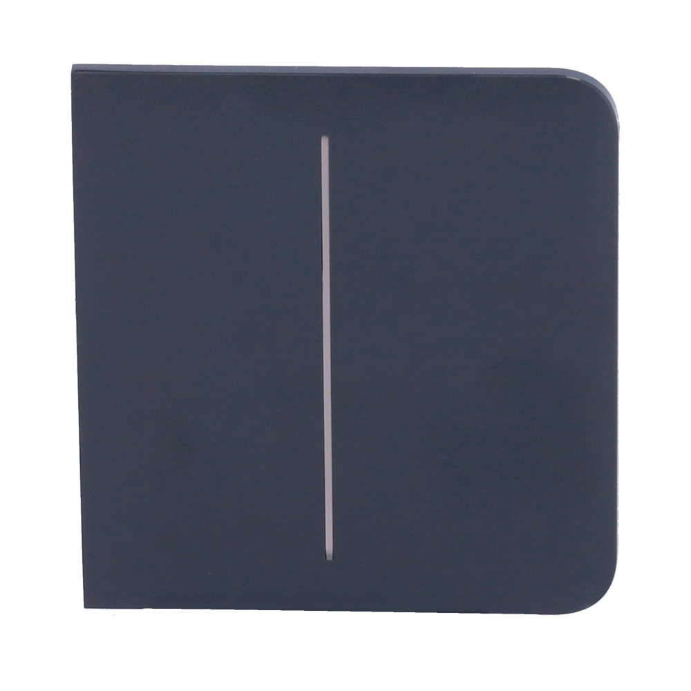 Touch panel for double light switch - Compatible with AJ-LIGHTCORE-2G - LED backlighting - Side touch panel without contact - Graphite color