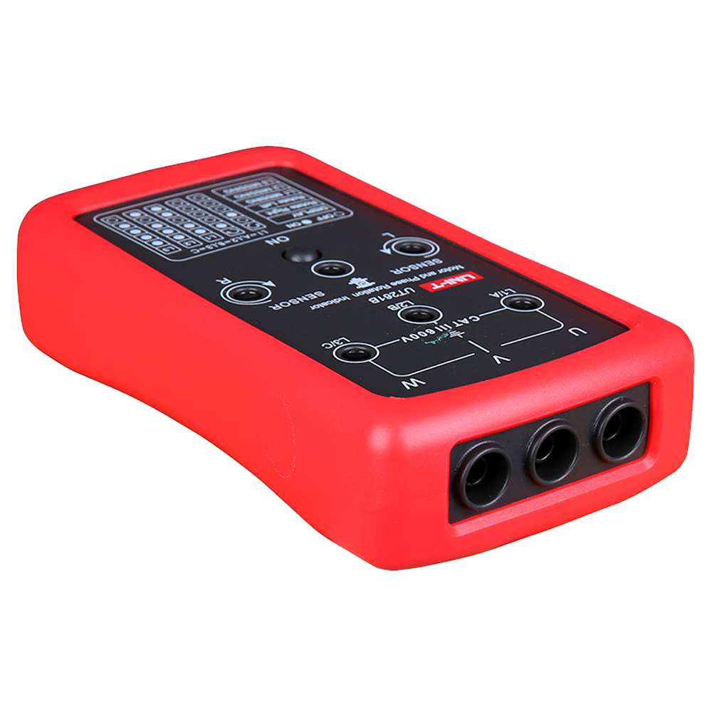 Phase sequence indicator - Motor rotation indicator - AC voltage measurement - Visible LED notification