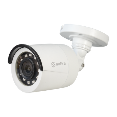 Cámara Bullet Safire Gama ECO - Salida 4 en 1 - CMOS de alto rendimiento 2 Mpx - Lente 2,8 mm - LEDs Smart IR Matrix Alcance 25 m - Resistente al agua IP67