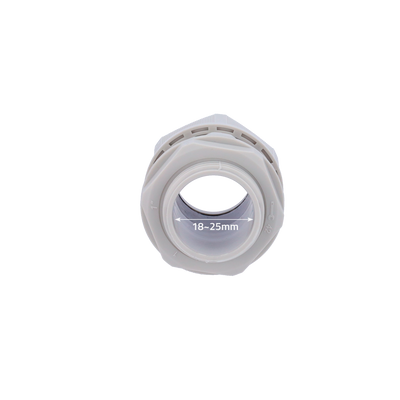 Raccordo impermeabile - Plastica - Diametro 18~25mm - IP68 - Colore grigio