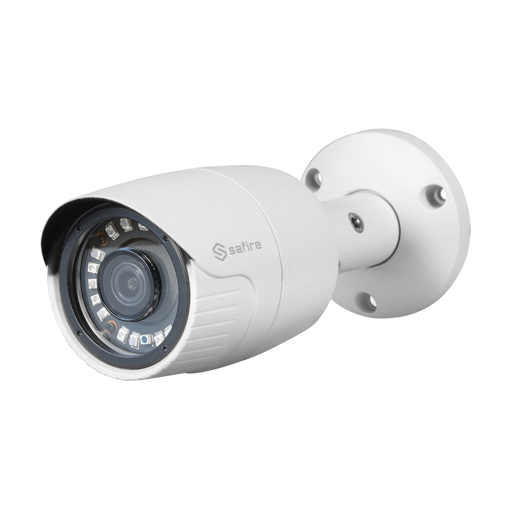 Cámara Bullet 4N1 Safire Serie ECO - 1/3" SOI 2 Mp - Lente 3.6 mm - 3D DNR - Smart IR Matrix LEDs 20 m de alcance - Resistente al agua IP66