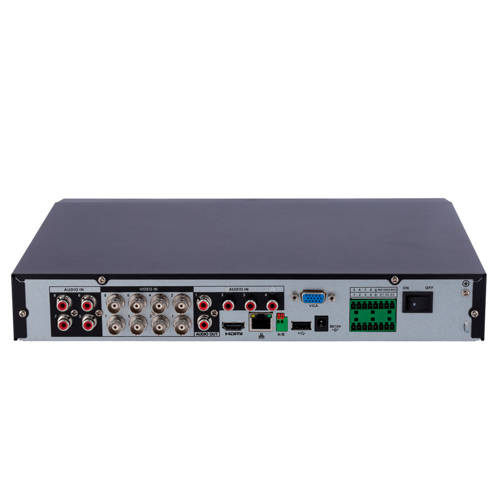 Videograbador 5n1 X-Security - 8 CH HDTVI/HDCVI/AHD/CVBS (5Mpx) + 4 IP (6Mpx) - Audio en coaxial | Alarma - Videograbador resolución 5M-N (10FPS) - 1 CH Reconocimiento facial - 8 CH Reconocimiento de personas y vehículos