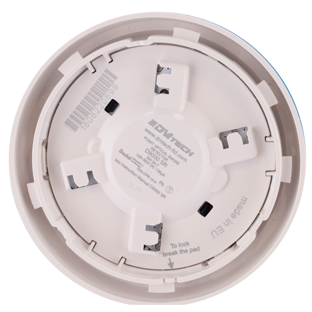 Rilevatore convenzionale ottico antincendio - Certificato EN54 parte 7 - Allarme a doppio LED per la visualizzazione da qualsiasi luogo - Realizzato in materiale ABS resistente al calore - Non include base - Compatibile con basi V2