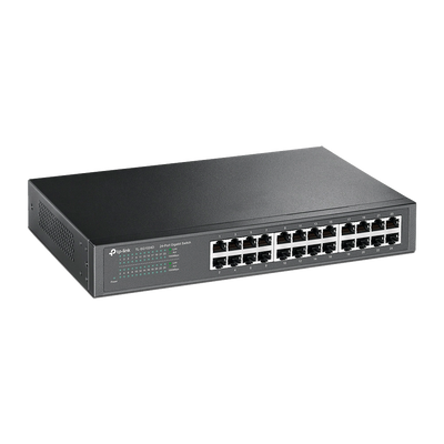 TP-LINK - Switch desktop Gigabit - 24 porte RJ45 - Velocità 10/100/1000 Mbps - Plug & Play - Montaggio su rack