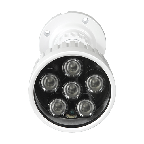 enfoque infrarrojo 100m - Iluminación LED - 850nm, apertura 60° - 6 LEDs Ø10 - Incluye célula de fotocontrol - 170 (Fo) x 85 (Ø) mm