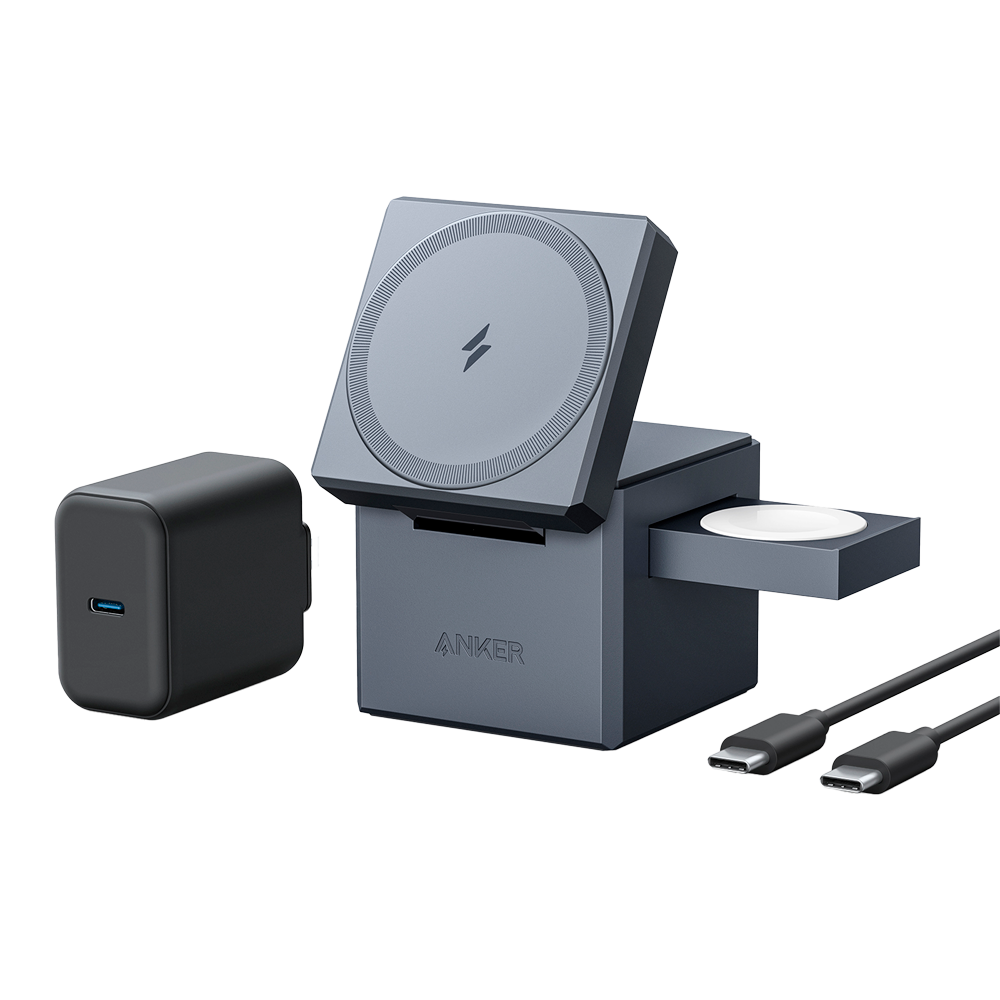 Anker - Power bank GaN con display digitale - Capacità 24000mAh - Ricarica rapida PD140W | Per pc portatili - Ingresso USB-C , Uscite 2 USB-C, 1 USB-A - Ricarica di 3 dispositivi contemporaneamente