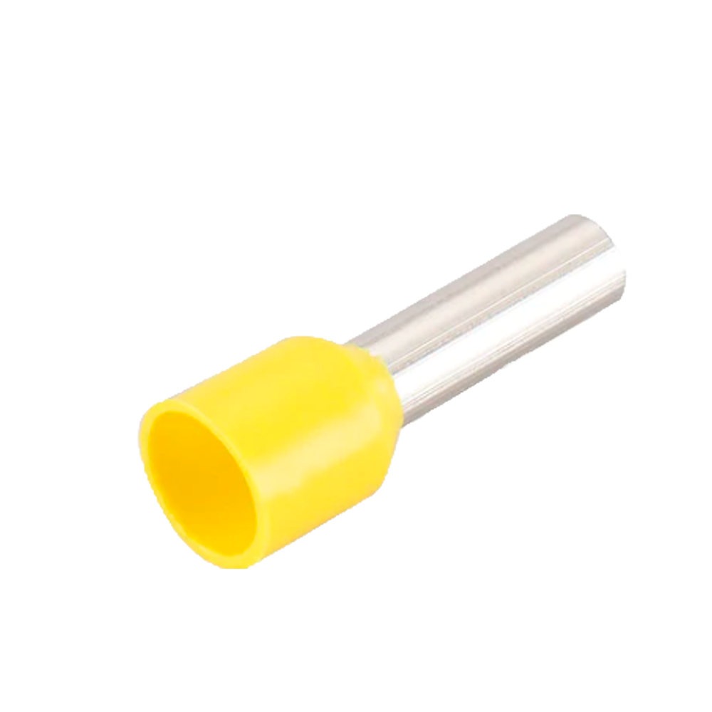 Punteras huecas de crimpado - Para Cables eléctrico - Sección del conductor 6mm² / AWG 10 - Color amarillo - 50 Unidades