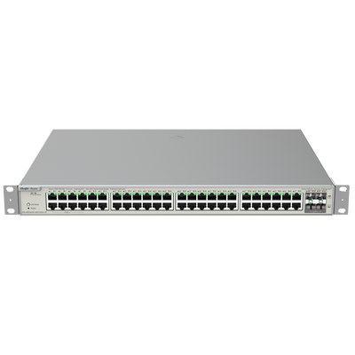 Reyee Switch Hi-PoE Cloud Layer 3 - 48 porte PoE RJ45 Gigabit + 4 SFP+ 10Gb - 40 Porte PoE+ (30W) + 8  Hi-PoE (90W) / 740W - Static LAG/DHCP Snooping/IGMP Snooping/Port Mirroring - VLAN/Porta Isolation/STP/RSTP/ACL/QoS/802.1X - Server DHCP/Rotte statiche/