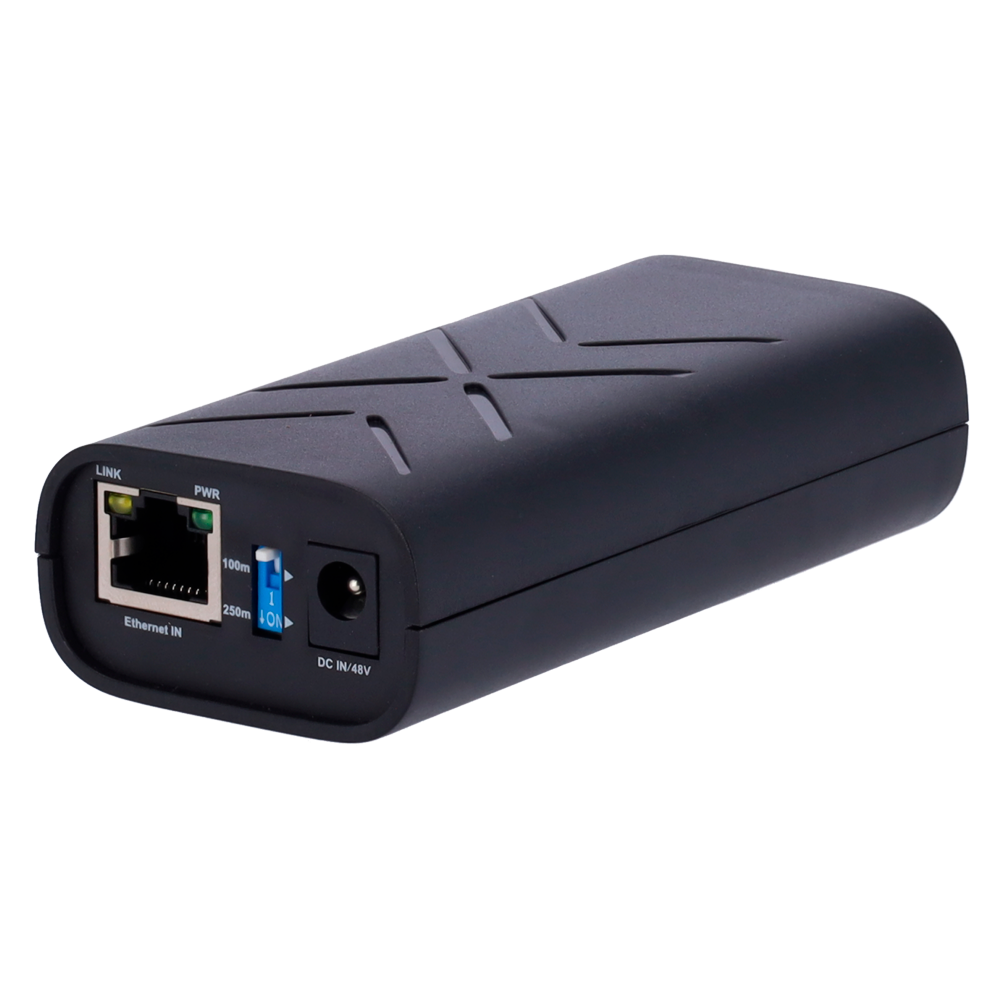 Dual PoE injector - RJ45 10/100/1000 Mbps input - Total power 60 W - Maximum distance 100 m - PoE/PoE+ IEEE802.3af/at - Stabilized and protected