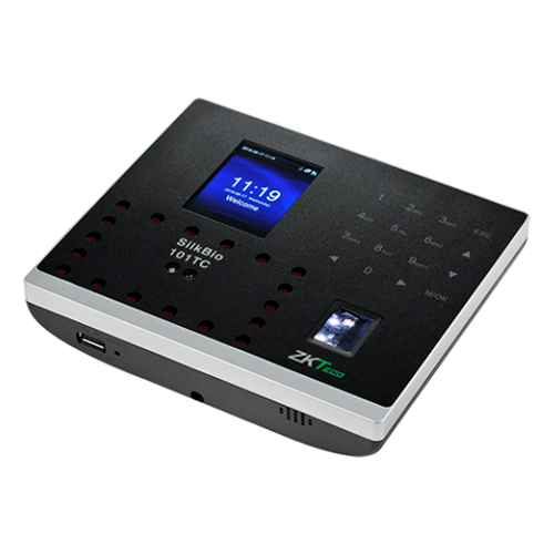 Presence and Access Control - SilkID Fingerprints, Facial Recognition, EM Card and Keyboard - 2000 faces / 3000 fingerprints / 100,000 logs - TCP/IP and USB - Presence control mode management - ZkTime SmallBusiness | ZkTime Enterprise