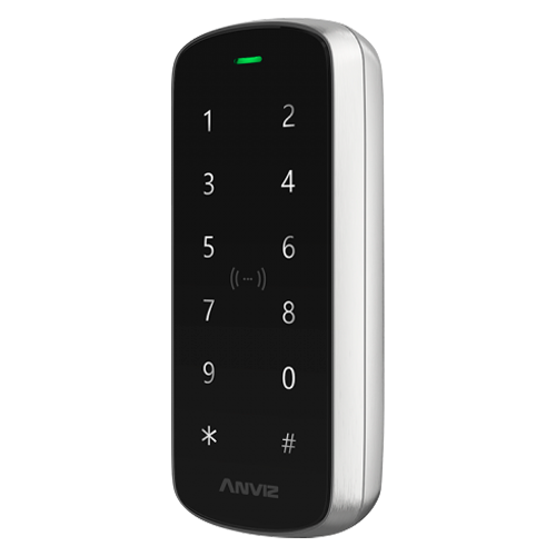 Lettore autonomo ANVIZ - Tastiera e RFID - 2000 registrazioni / 50000 registri - TCP/IP, RS485, miniUSB, Wiegand - Controller integrato - Adatto per antivalandici all'esterno