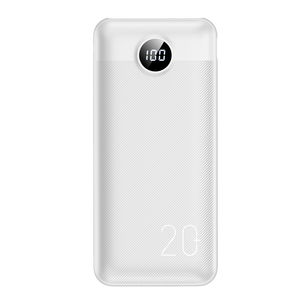 VEGER - Power bank Ultra sottile - Capacità 20000mAh (74Wh) - Ricarica veloce 20W - Ingressi Micro-USB, USB-C, Uscite 2 USB-A - Schermo LCD