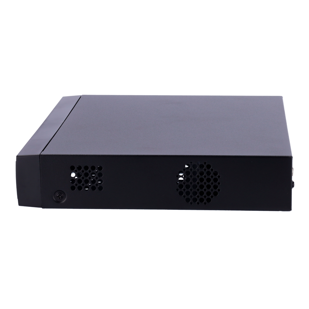 Hikvision - Gamma CORE - Videoregistratore NVR per telecamere IP - 4 CH video PoE 36 W / Risoluzione massima 6 Mp - Larghezza di banda 40 Mbps - Ammette 1 hard disk