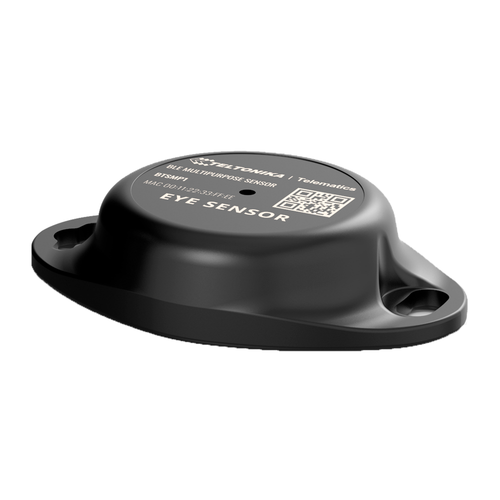 Baliza con sensores para activos - Temperatura, humedad, magnético y acelerómetro - Bluetooth 4.2 y 5.2 - Batería integrada de larga duración - Apto para exterior IP67 - App móvil EYE APP